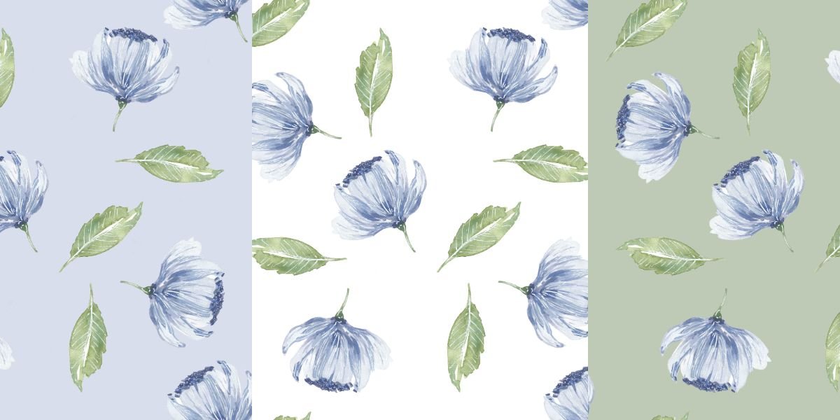 Watercolour | China Blue - Piccolo Fiore Prints