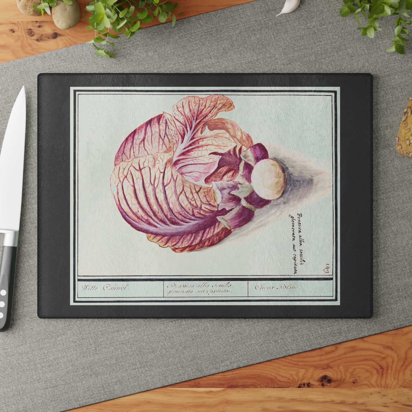 Cabbage | Glass Chopping Board