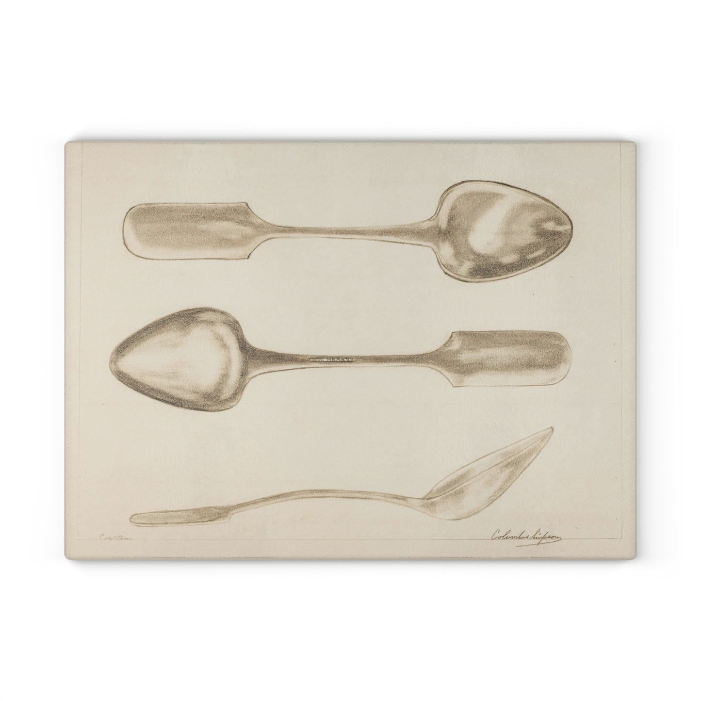 Vintage Spoons | Glass Chopping Board