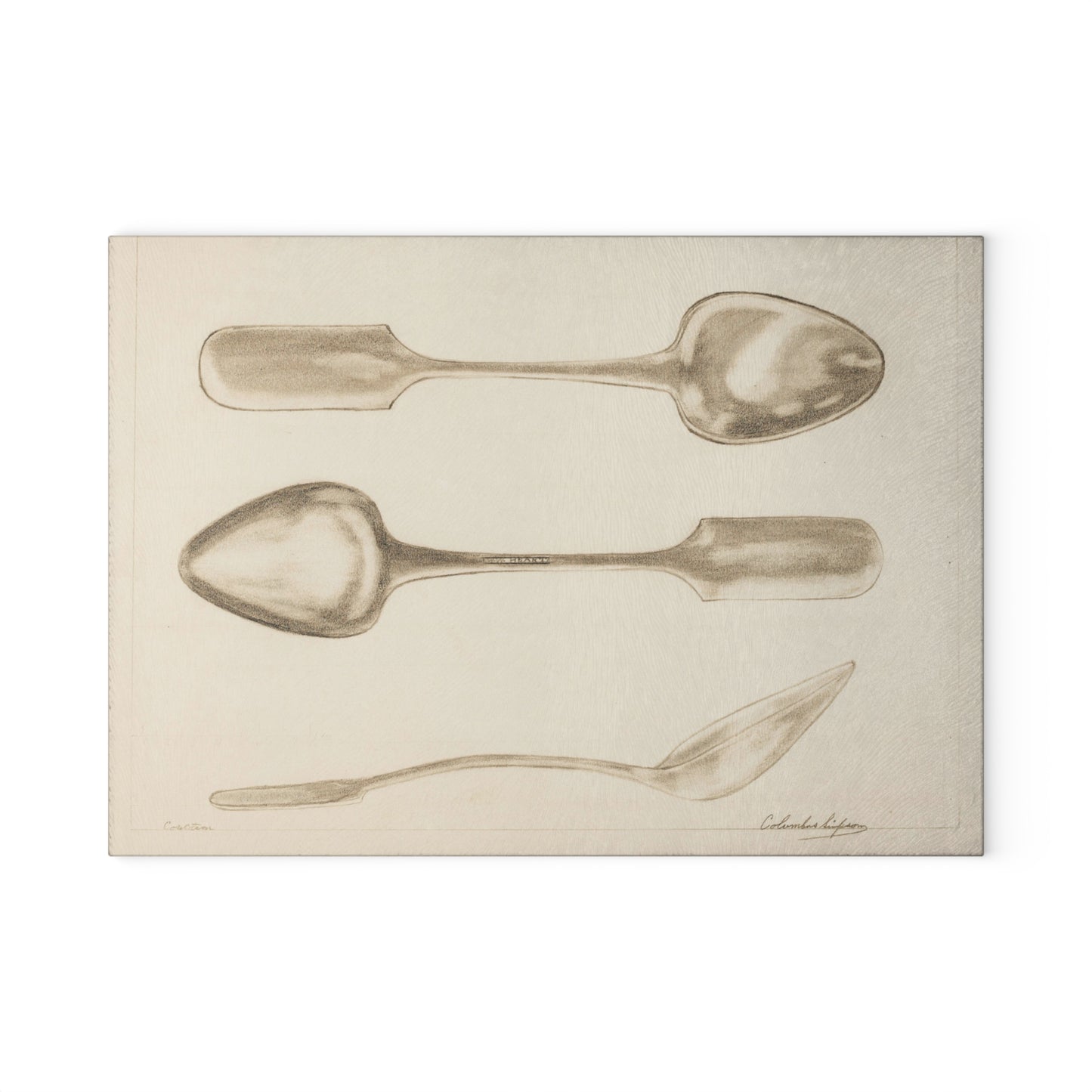 Vintage Spoons | Glass Chopping Board