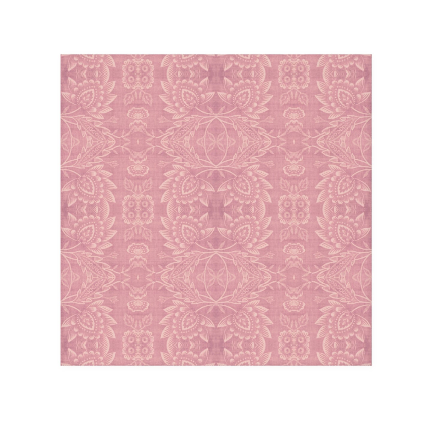 Paloma Floral Damask Stripe in Rose Pink and Cream | Face Towel