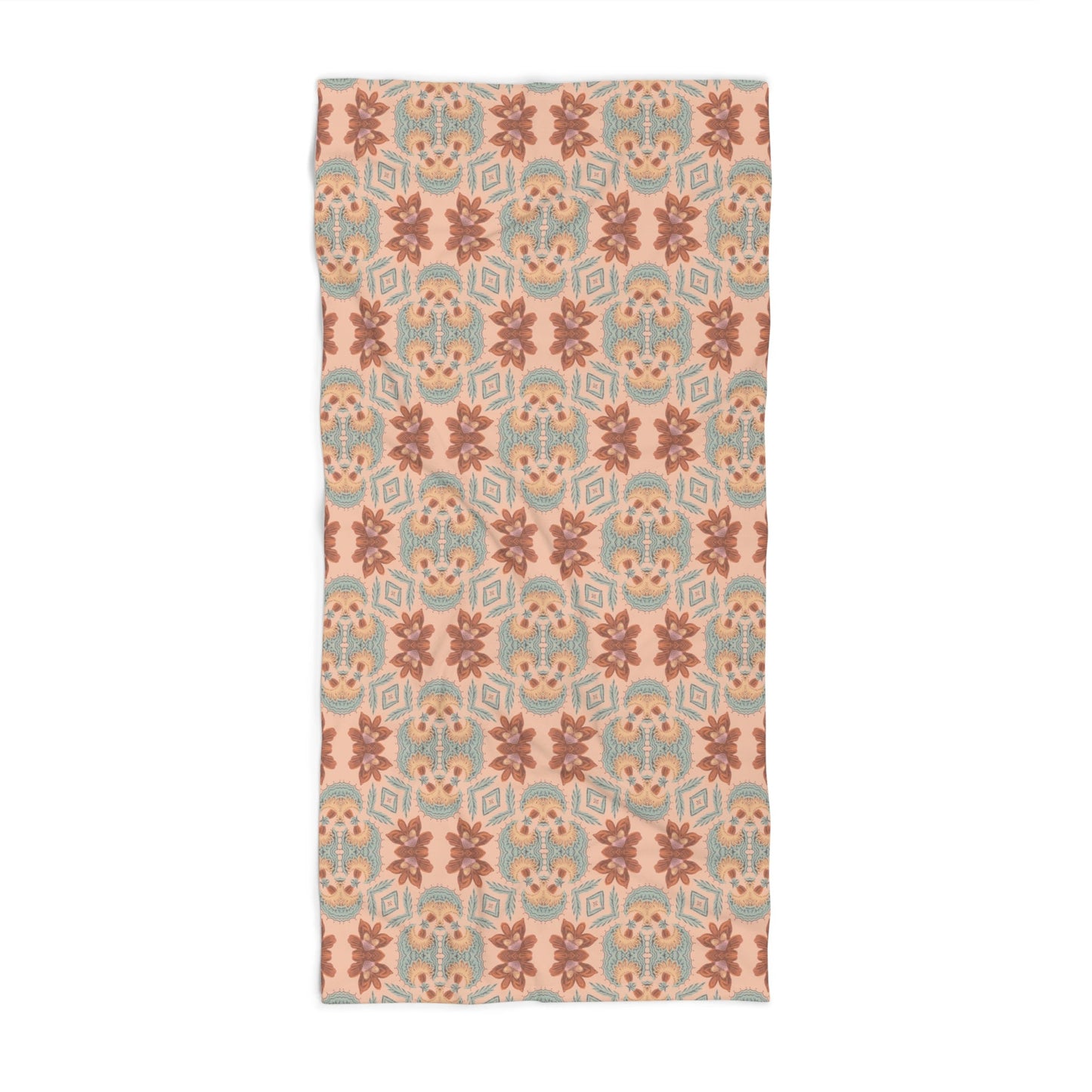 Bella Bouquet Floral Damask in Plaster Pink | Bath Towel