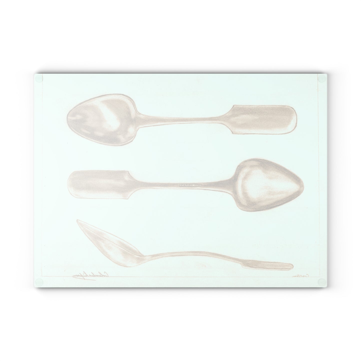 Vintage Spoons | Glass Chopping Board