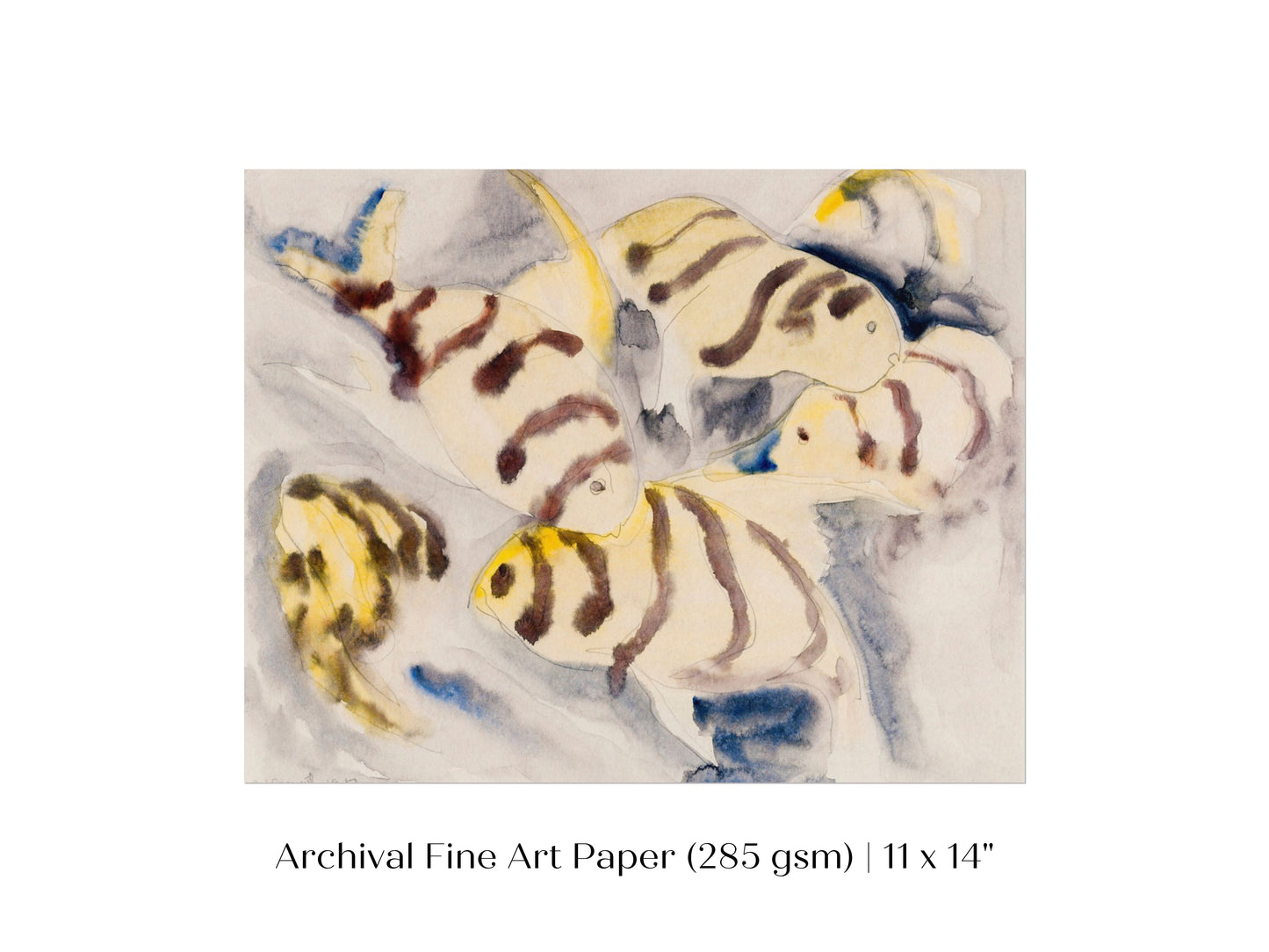 Yellow Watercolour Fish | P96
