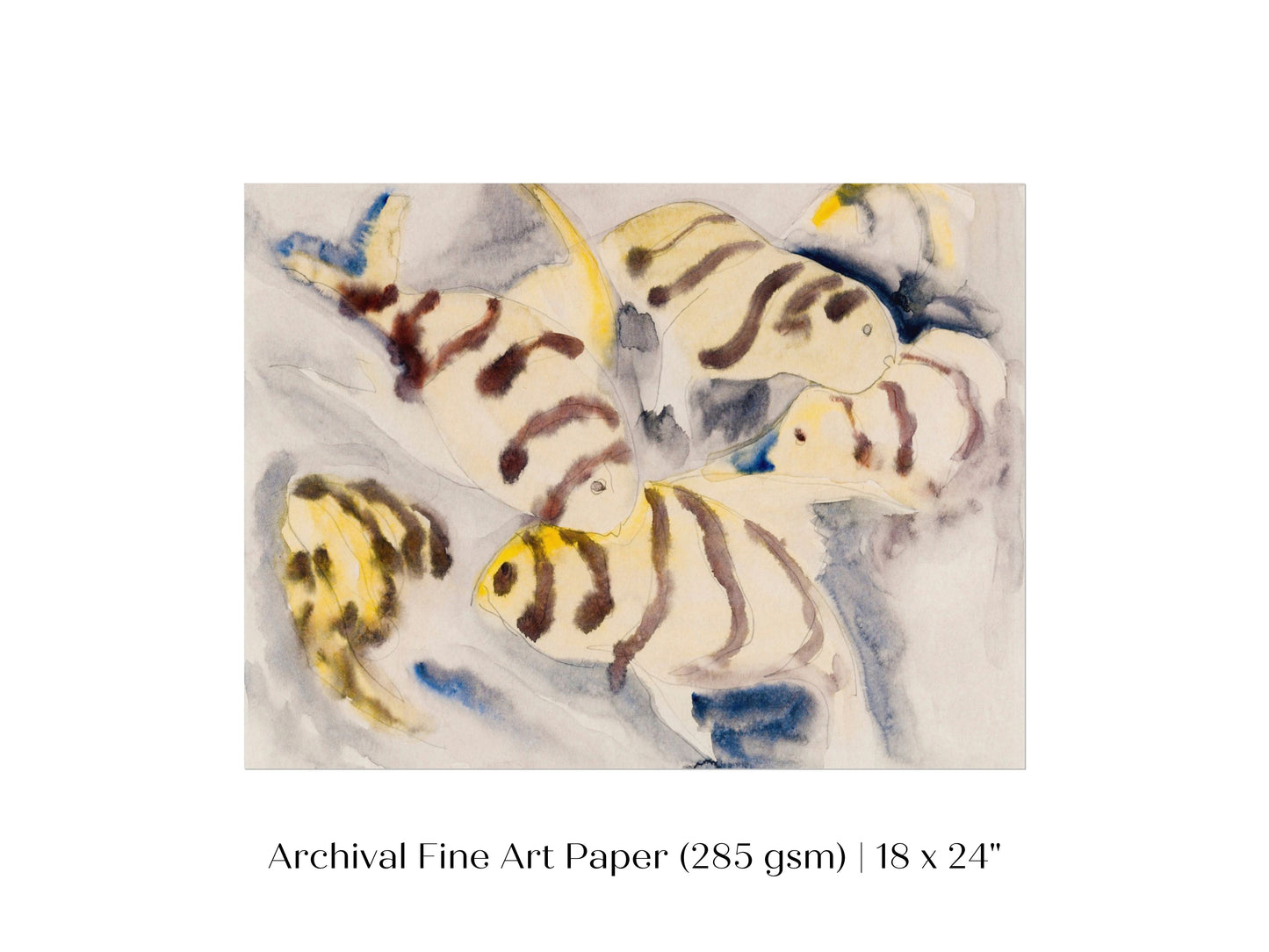 Yellow Watercolour Fish | P96