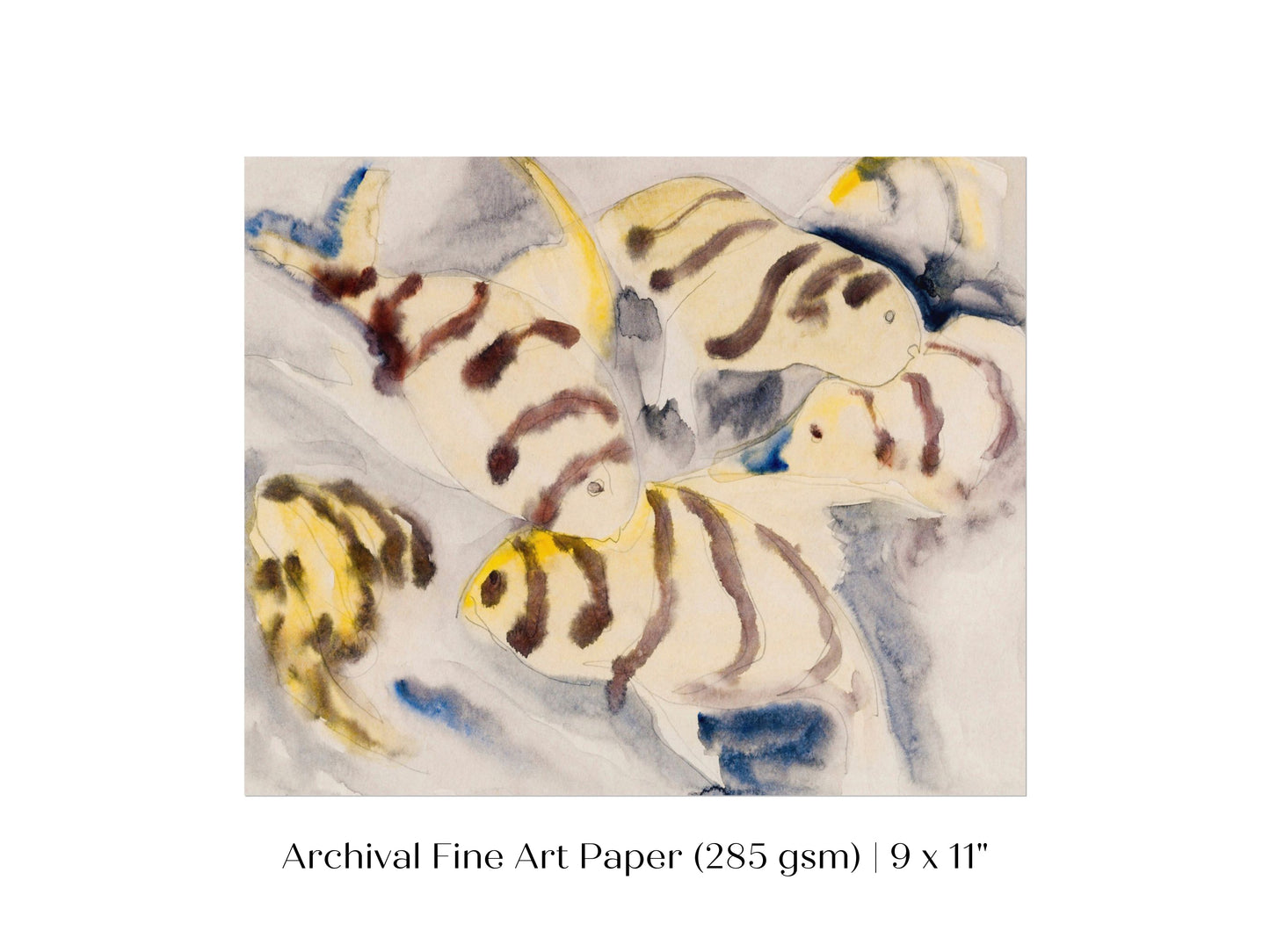 Yellow Watercolour Fish | P96