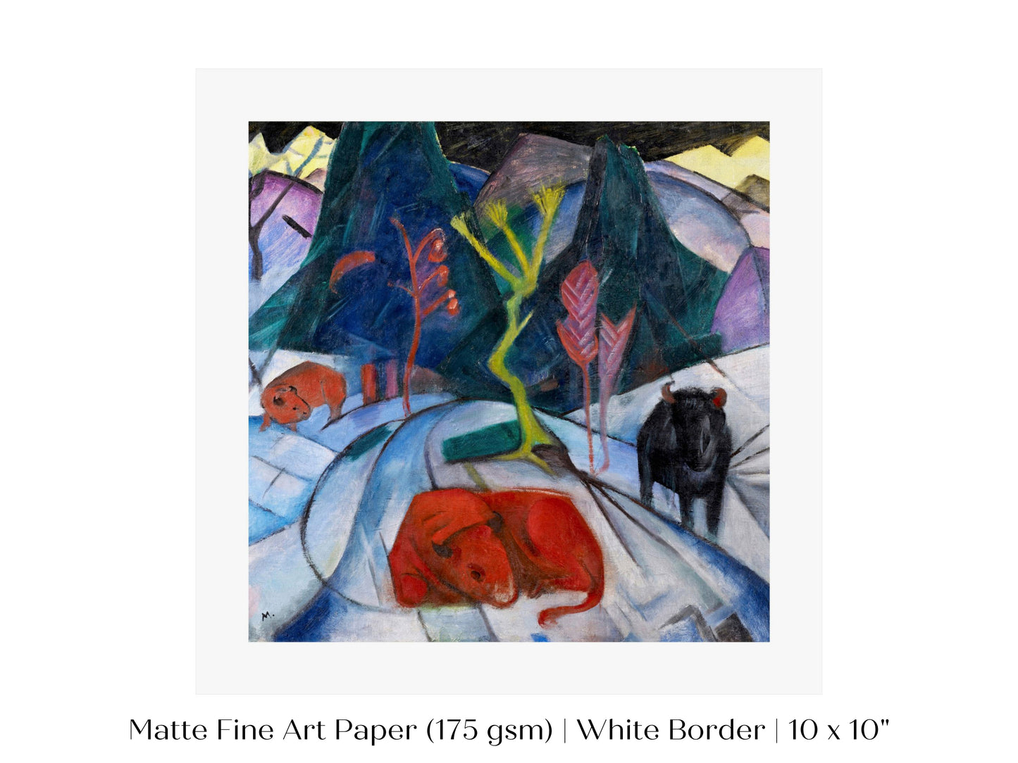 Bison in Winter Oil Painting | P489