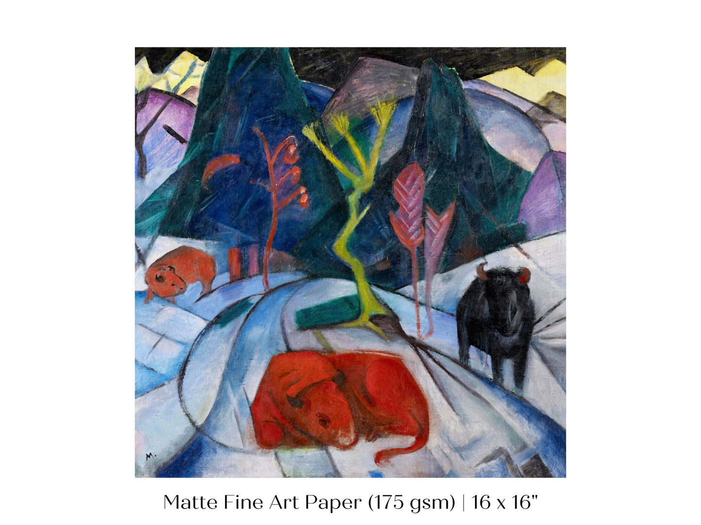 Bison in Winter Oil Painting | P489