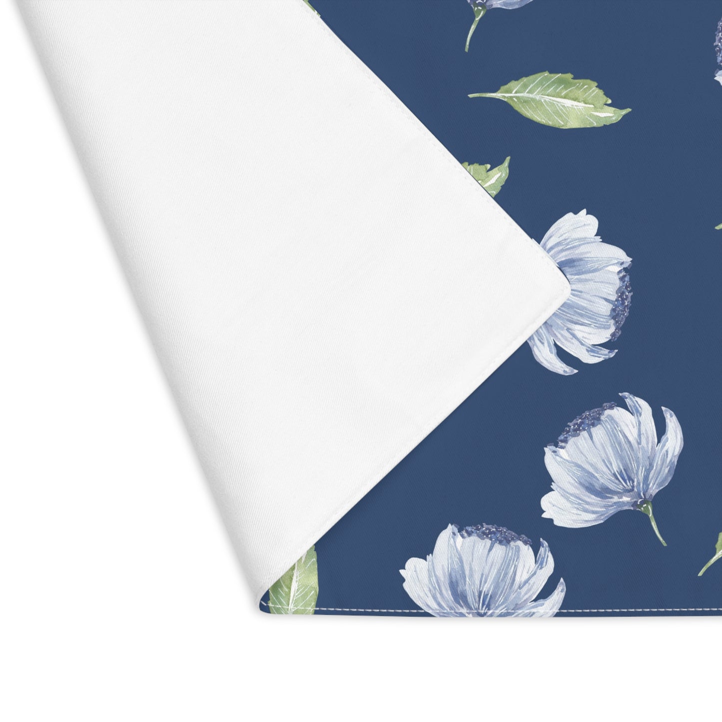 Blue Flowers and Leaves in Dark Blue | Placemat