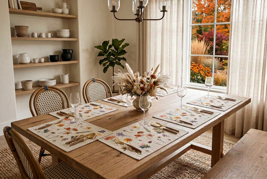 Oak and Blossom | Set of 2 Linen Placemats