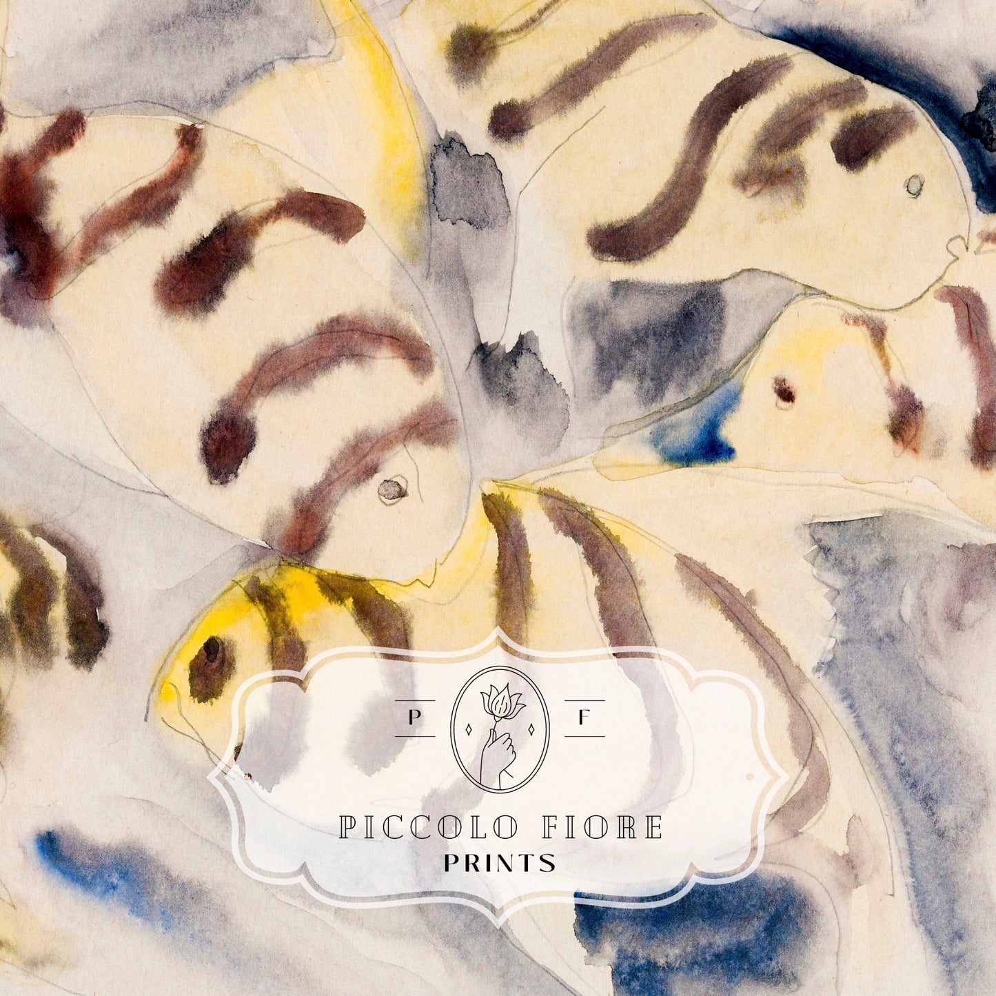 Yellow Watercolour Fish | P96