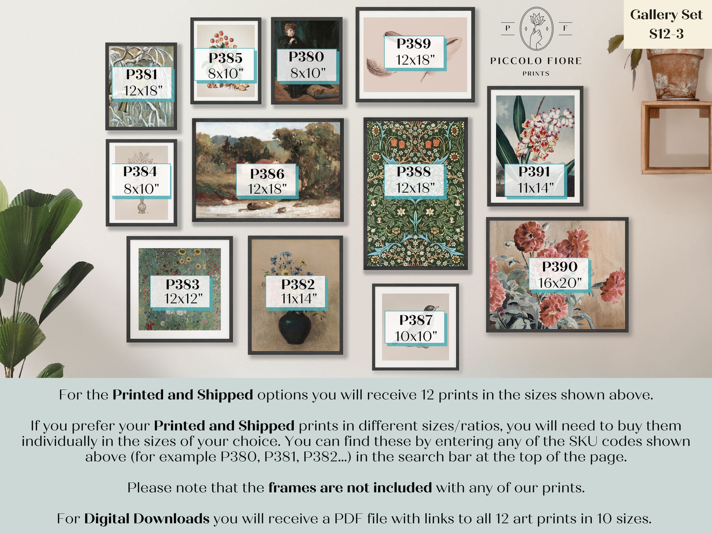 Farm Garden | Gallery Wall Set | 12 Prints | S12-3