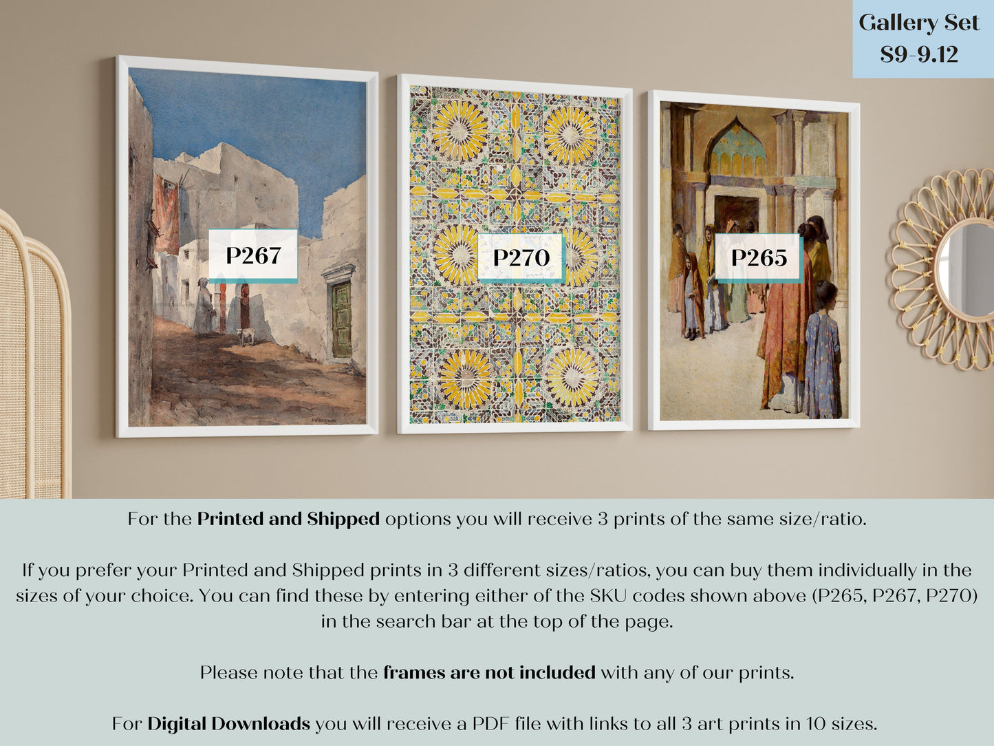Morocco | Gallery Wall Set | 3 Prints | S9-9.12