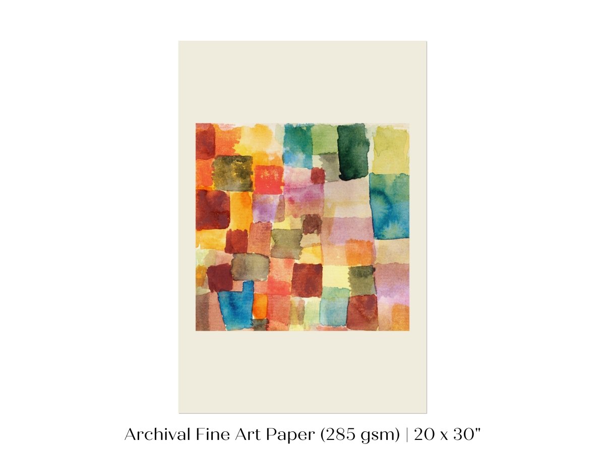 Abstract Watercolour Squares | Paul Klee | P31 - Single Art Prints - Piccolo Fiore Prints
