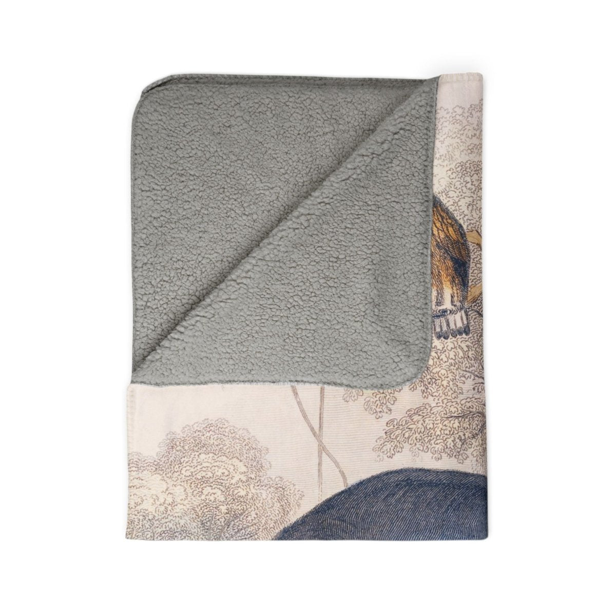 Animal Hangout | Fleece Sherpa Blanket - Sherpa Fleece Blanket - Piccolo Fiore Prints