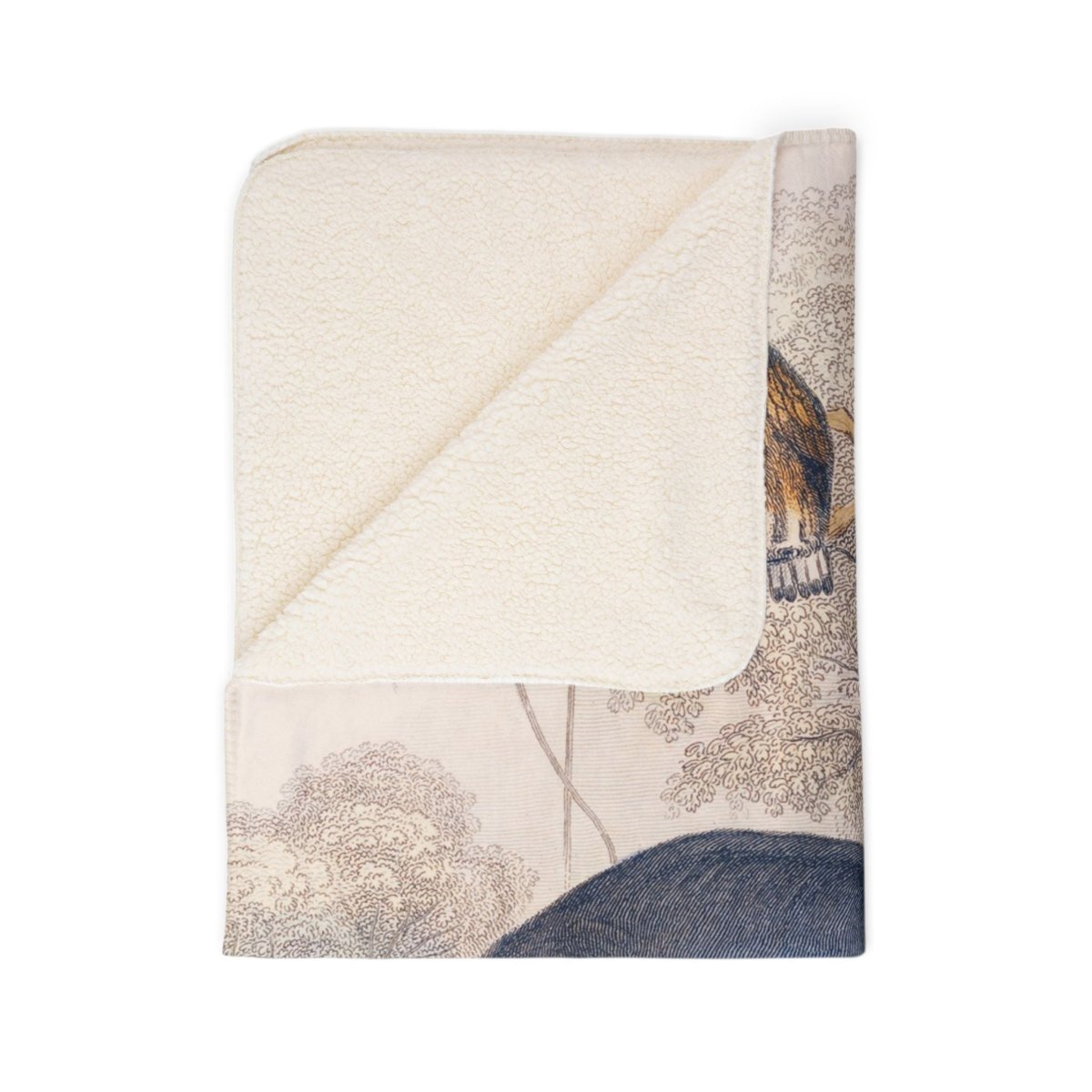 Animal Hangout | Fleece Sherpa Blanket - Sherpa Fleece Blanket - Piccolo Fiore Prints