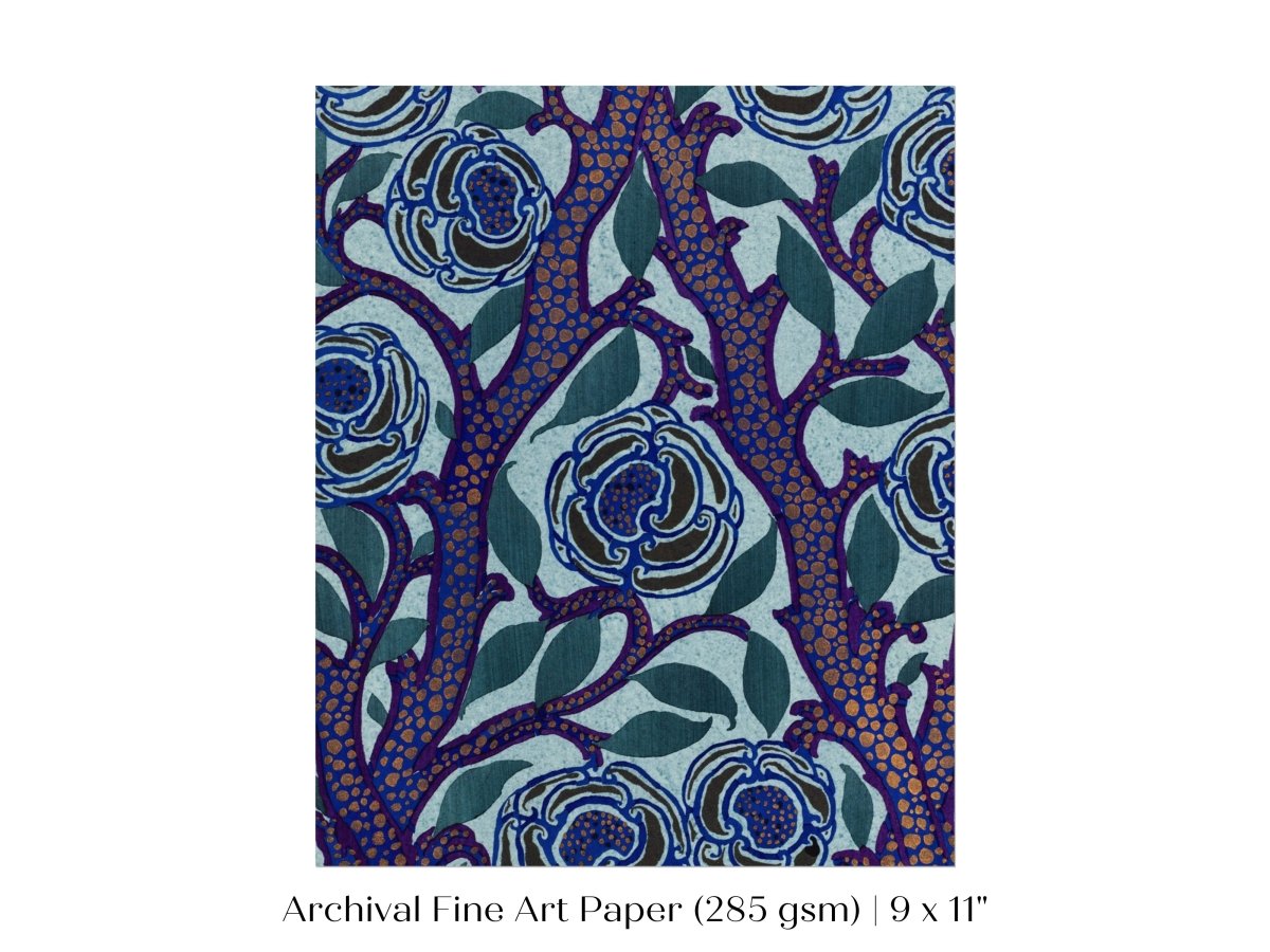 Art Deco Oriental Stencil Print | P210 - Single Art Prints - Piccolo Fiore Prints