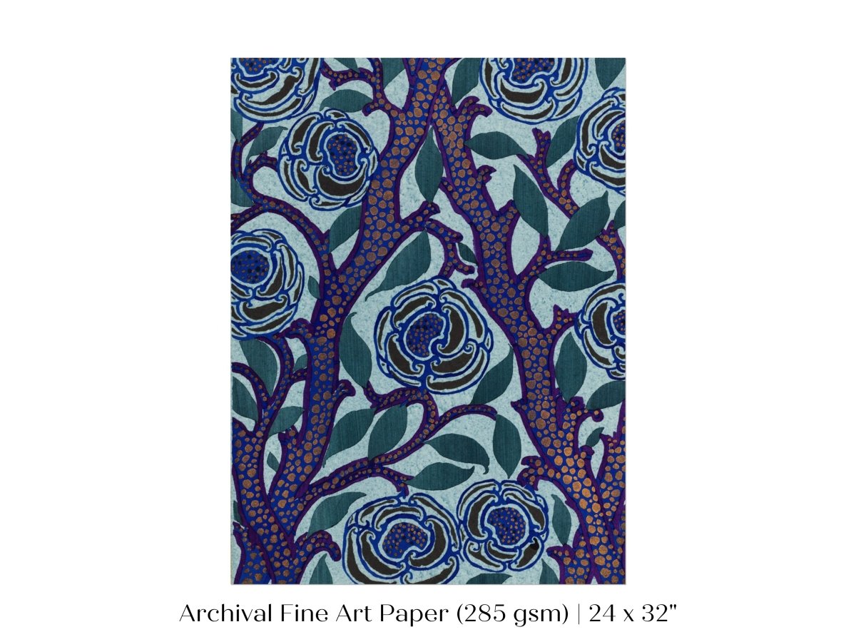 Art Deco Oriental Stencil Print | P210 - Single Art Prints - Piccolo Fiore Prints