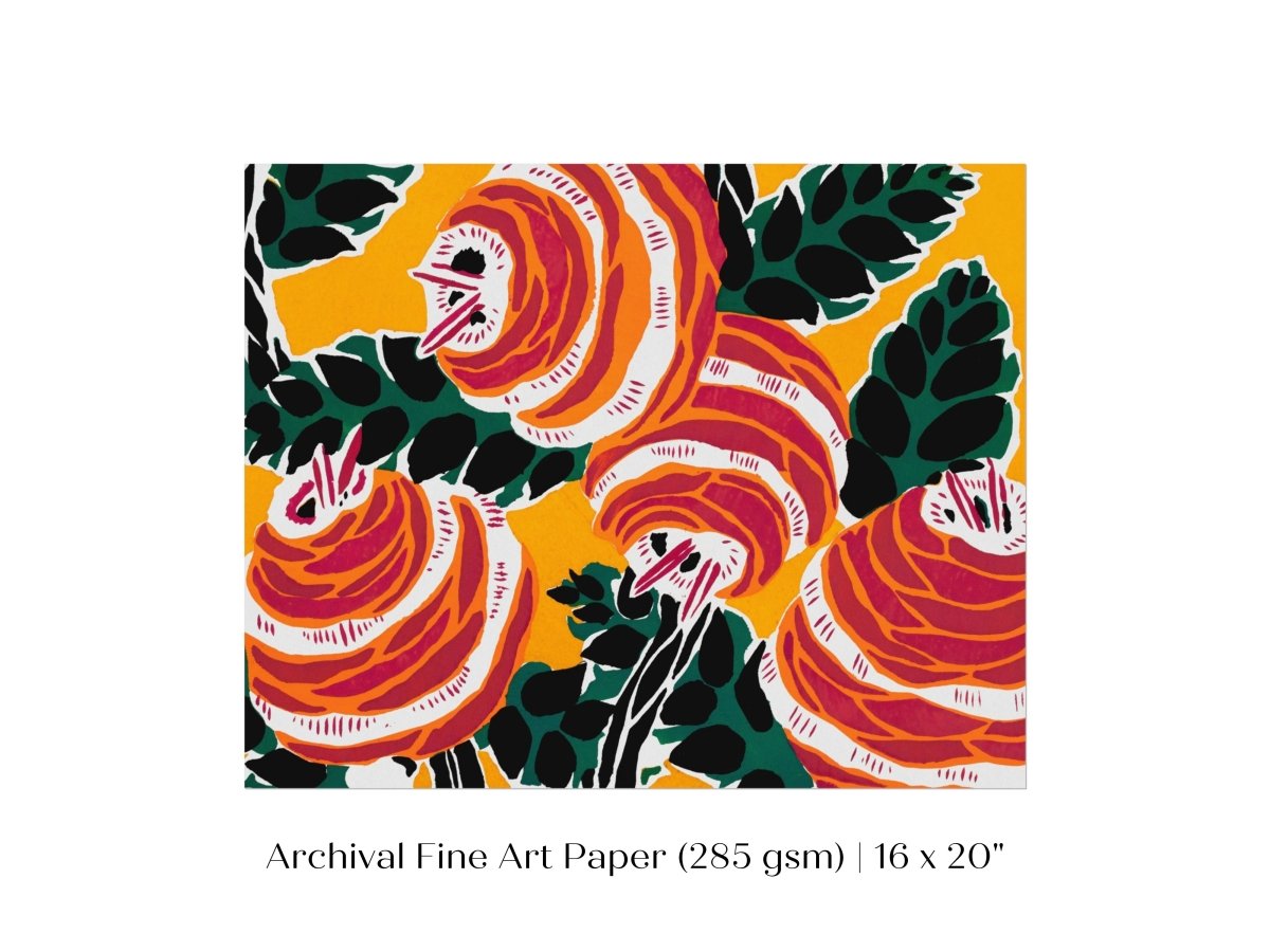 Art Nouveau Floral Stencil Print | Emile - Alain Séguy | P236 - Single Art Prints - Piccolo Fiore Prints