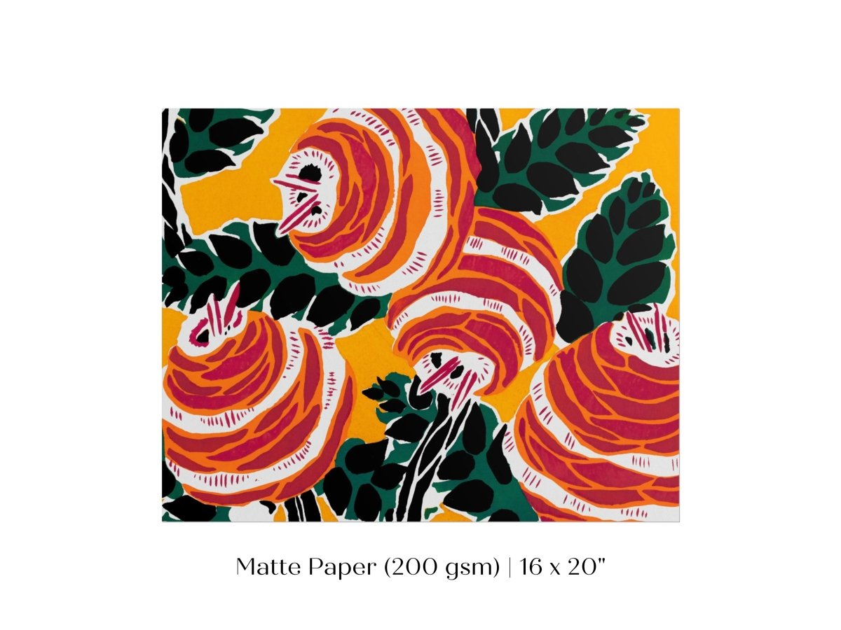 Art Nouveau Floral Stencil Print | Emile - Alain Séguy | P236 - Single Art Prints - Piccolo Fiore Prints