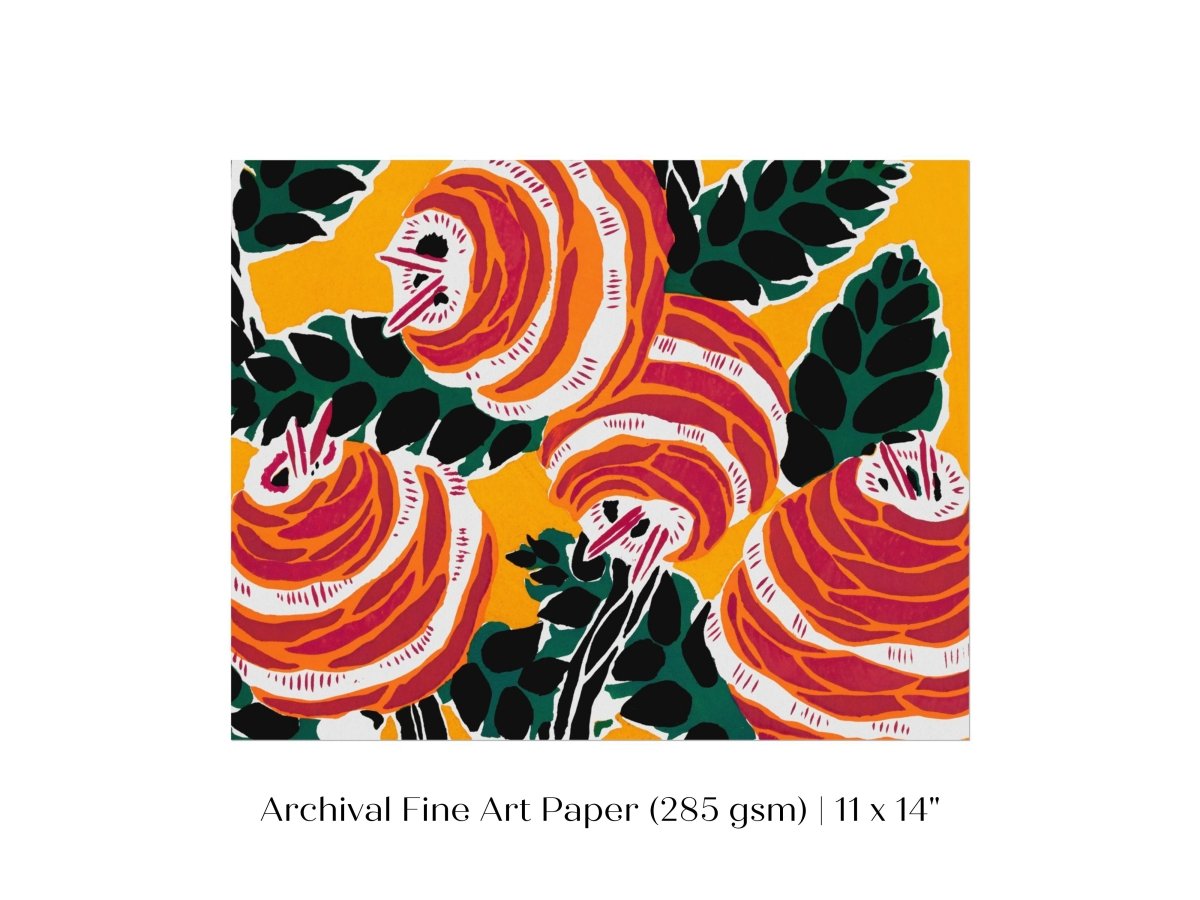 Art Nouveau Floral Stencil Print | Emile - Alain Séguy | P236 - Single Art Prints - Piccolo Fiore Prints
