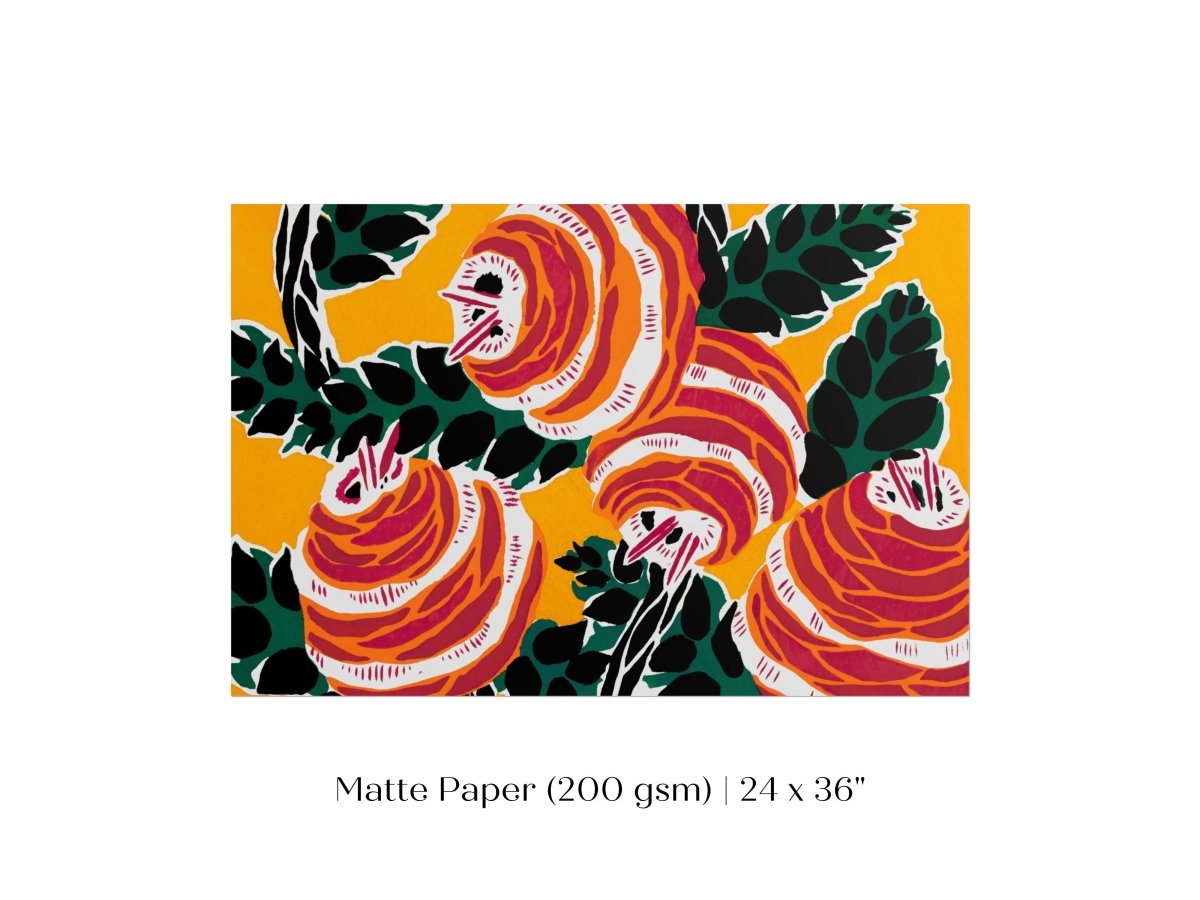 Art Nouveau Floral Stencil Print | Emile - Alain Séguy | P236 - Single Art Prints - Piccolo Fiore Prints