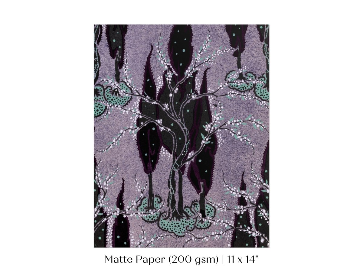 Art Nouveau Oriental Style Pattern | P278 - Single Art Prints - Piccolo Fiore Prints