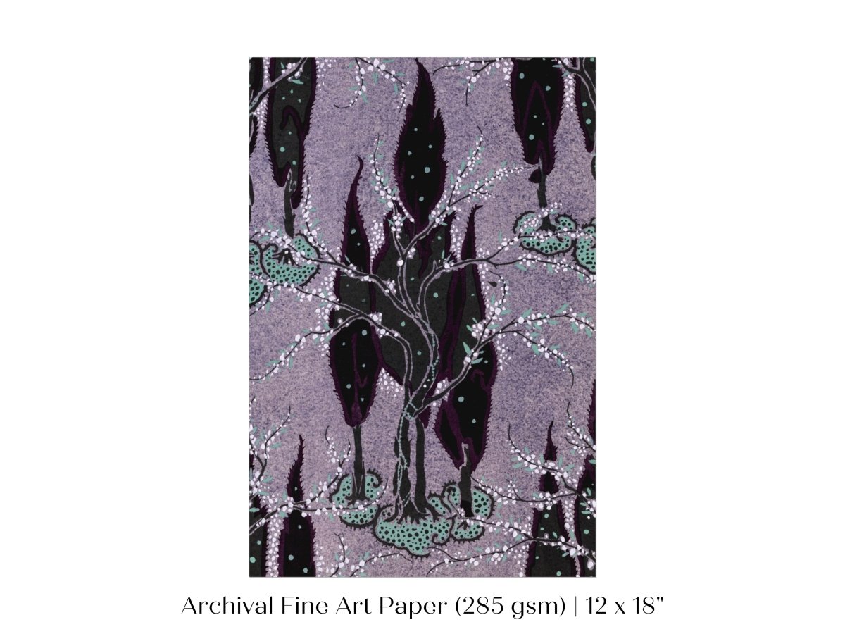 Art Nouveau Oriental Style Pattern | P278 - Single Art Prints - Piccolo Fiore Prints
