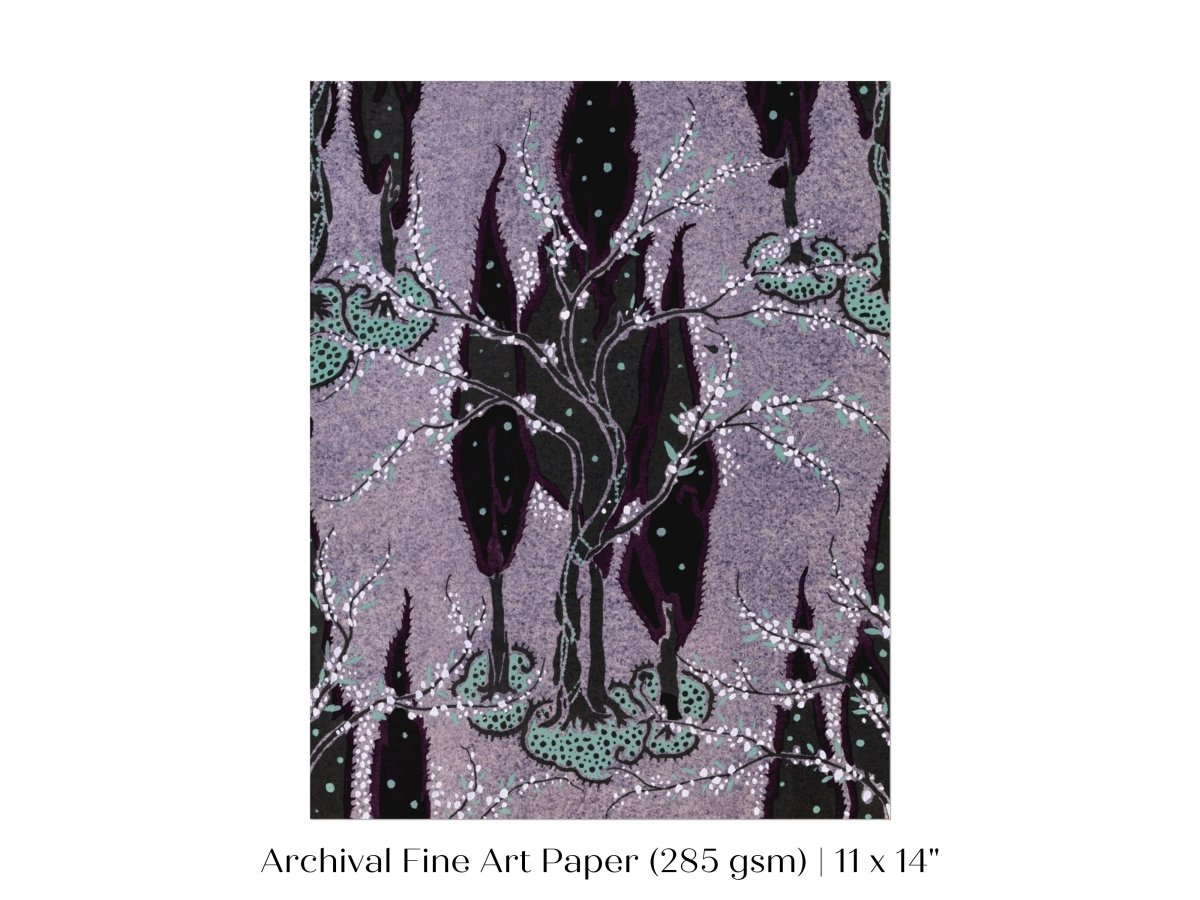 Art Nouveau Oriental Style Pattern | P278 - Single Art Prints - Piccolo Fiore Prints