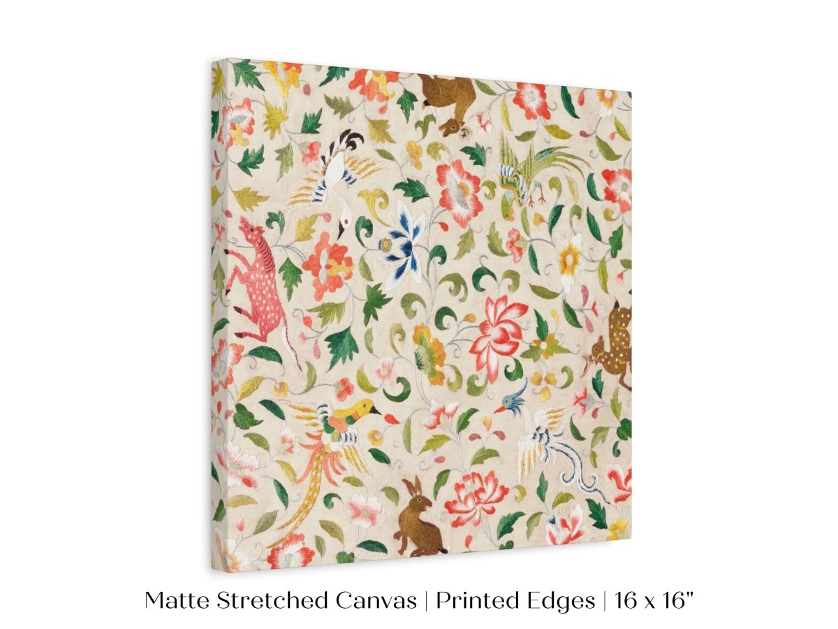 Asian Wildlife | Textile Art Print | P137 - Single Square Art Prints - Piccolo Fiore Prints