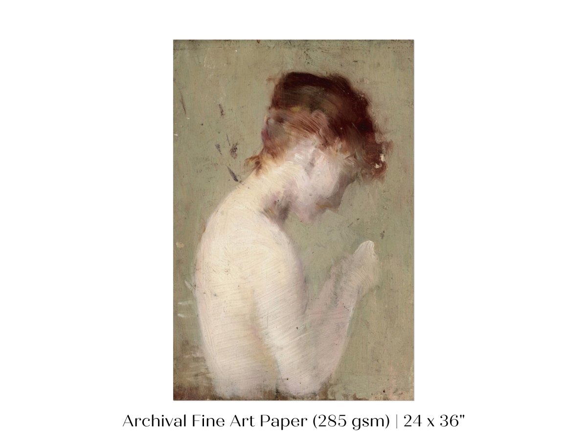 Auburn Nude | P374 - Single Art Prints - Piccolo Fiore Prints