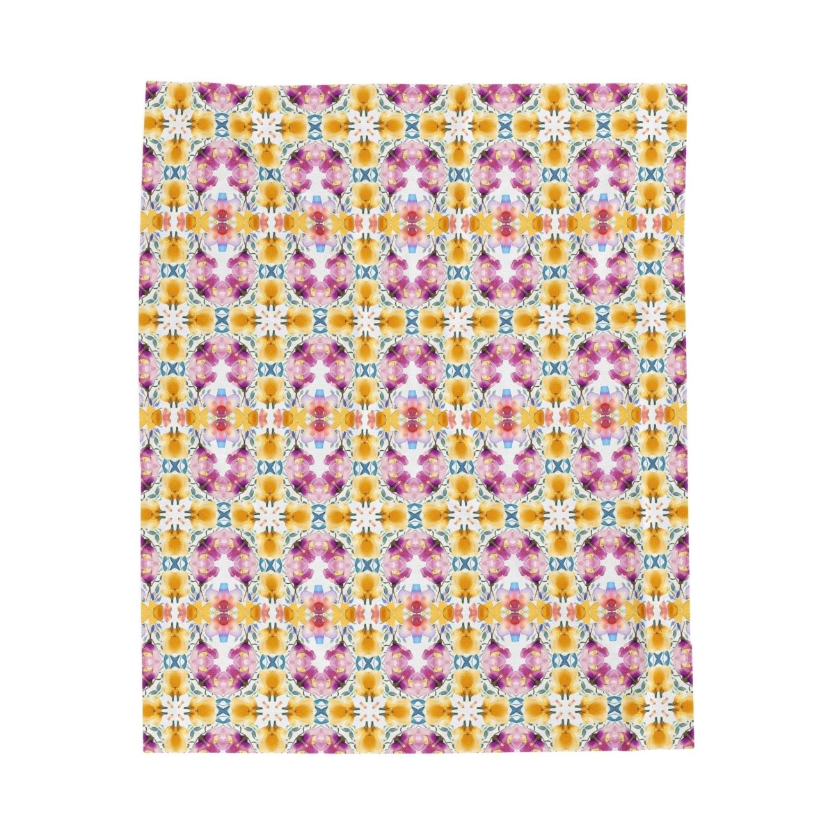 Aztec Floral Arch | Minky Throw Blanket - Minky Throw Blanket - Piccolo Fiore Prints