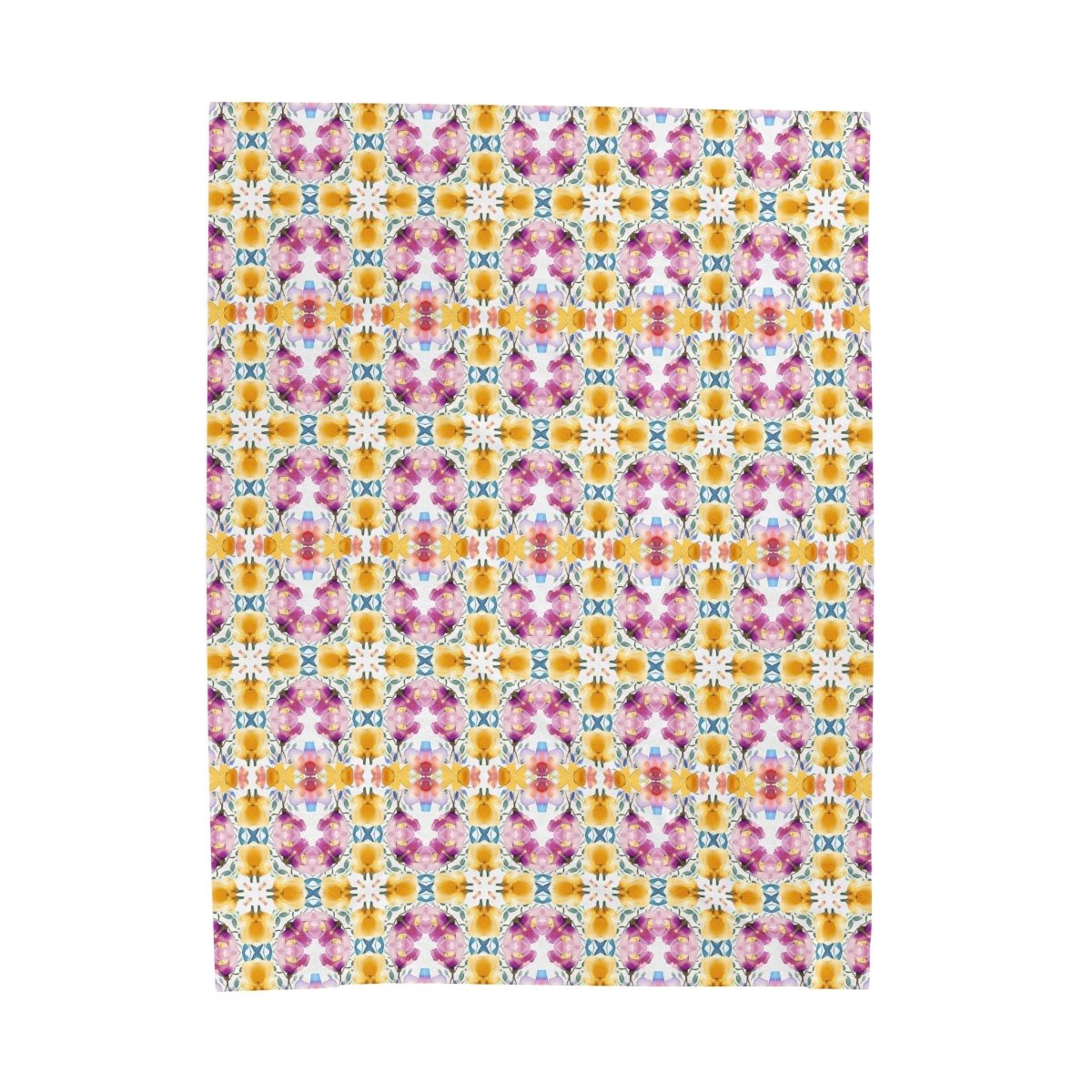 Aztec Floral Arch | Minky Throw Blanket - Minky Throw Blanket - Piccolo Fiore Prints