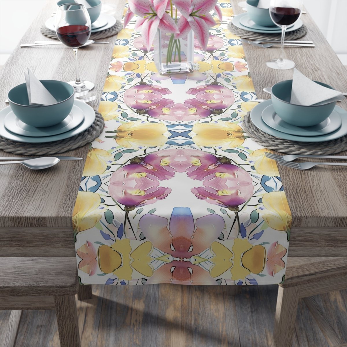 Aztec Floral Arch | Table Runner - Table Runner - Piccolo Fiore Prints