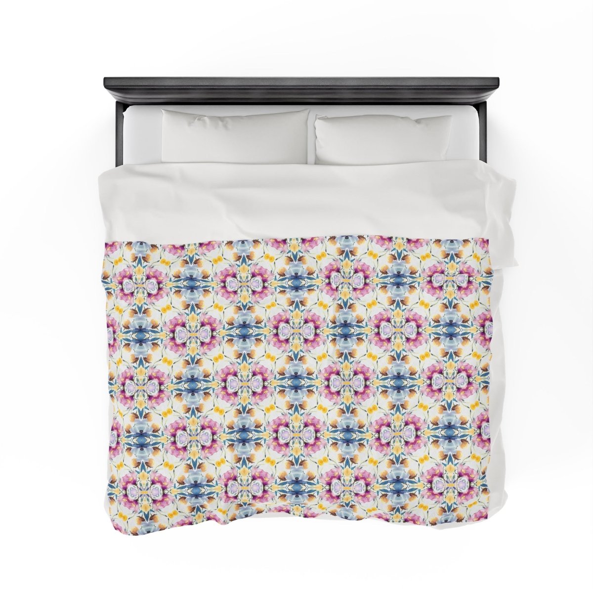 Aztec Floral Bow | Minky Throw Blanket - Minky Throw Blanket - Piccolo Fiore Prints
