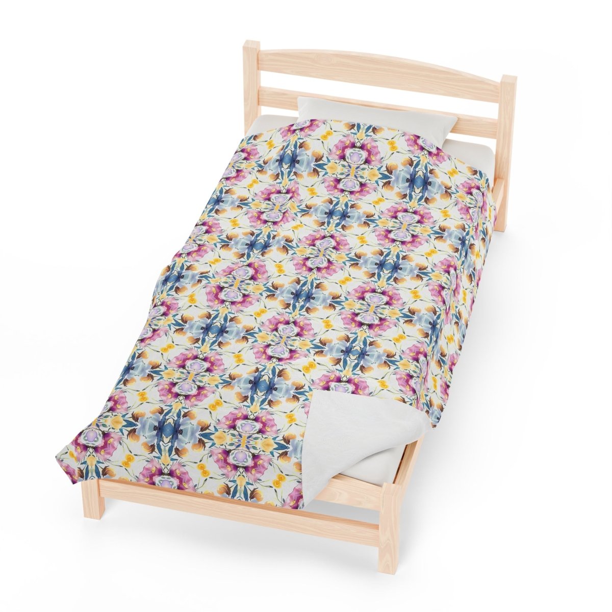 Aztec Floral Bow | Minky Throw Blanket - Minky Throw Blanket - Piccolo Fiore Prints