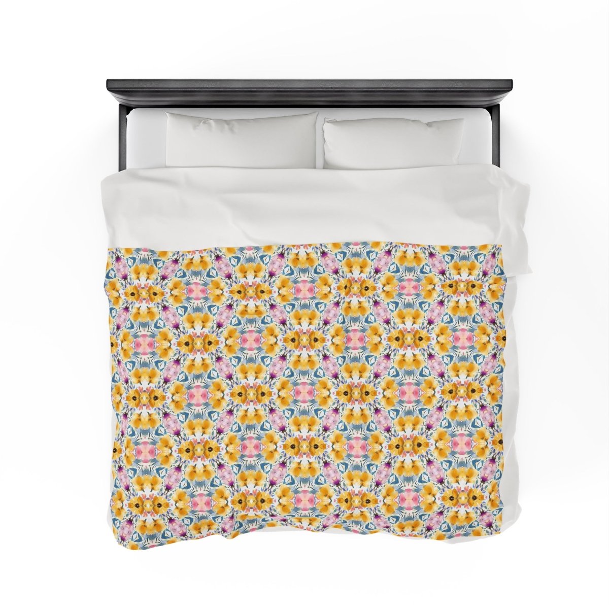 Aztec Floral Bow | Minky Throw Blanket - Minky Throw Blanket - Piccolo Fiore Prints