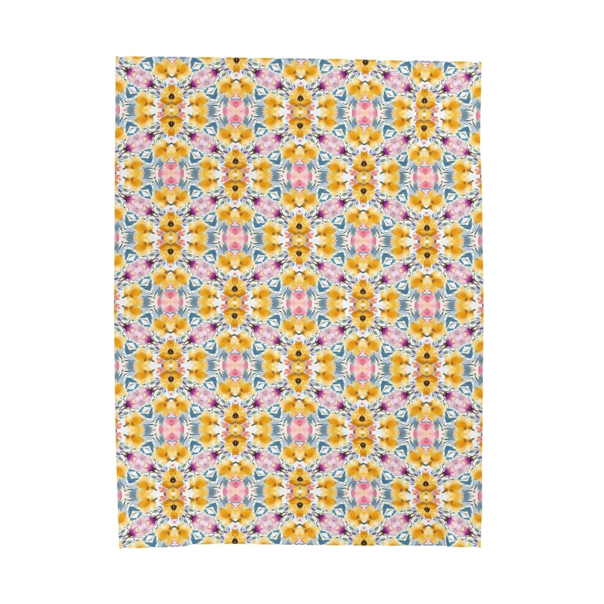 Aztec Floral Bow | Minky Throw Blanket - Minky Throw Blanket - Piccolo Fiore Prints