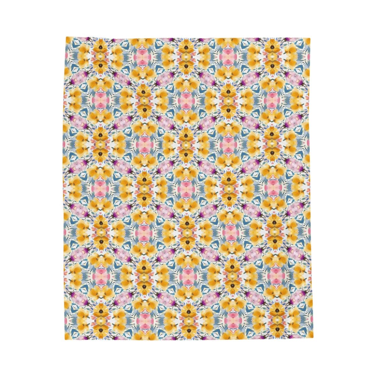 Aztec Floral Bow | Minky Throw Blanket - Minky Throw Blanket - Piccolo Fiore Prints