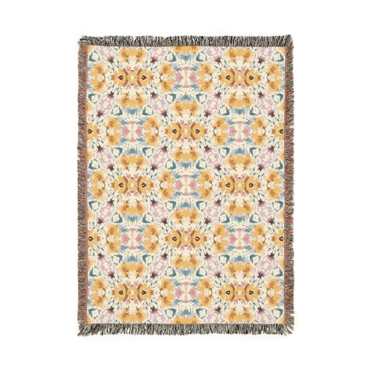 Aztec Floral Bow | Woven Blanket - Woven Blanket - Piccolo Fiore Prints