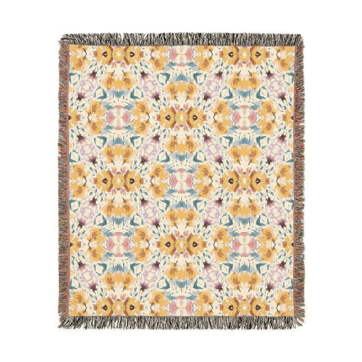 Aztec Floral Bow | Woven Blanket - Woven Blanket - Piccolo Fiore Prints