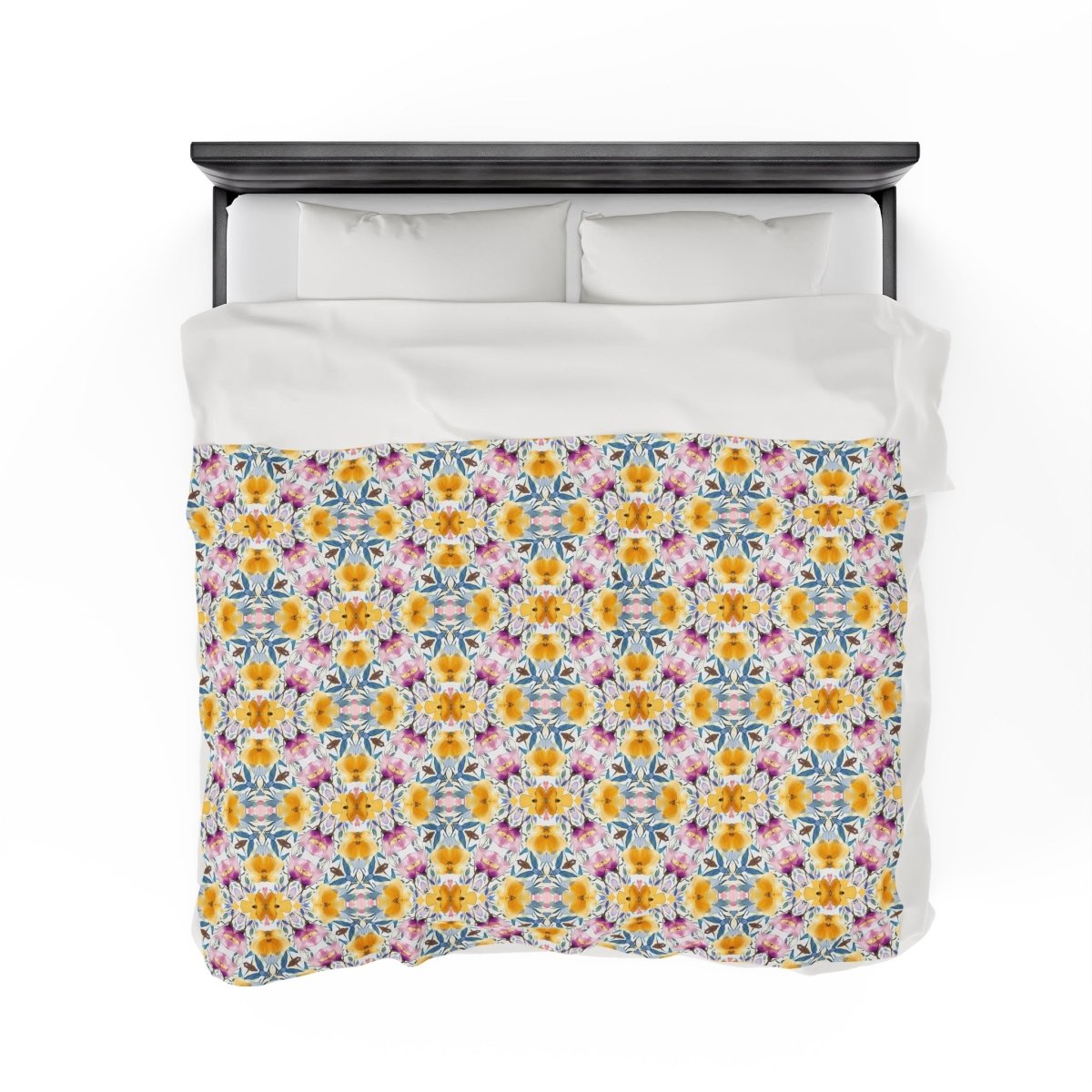 Aztec Floral Damask | Minky Throw Blanket - Minky Throw Blanket - Piccolo Fiore Prints