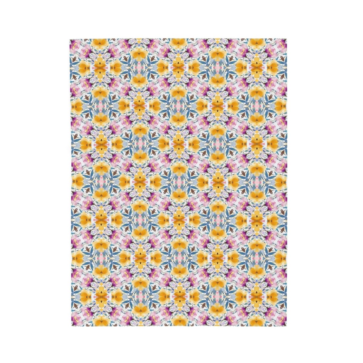 Aztec Floral Damask | Minky Throw Blanket - Minky Throw Blanket - Piccolo Fiore Prints