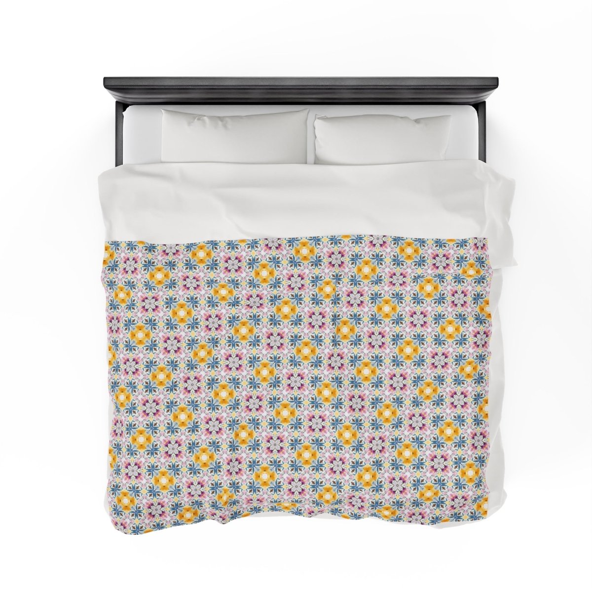 Aztec Retro Tile | Minky Throw Blanket - Minky Throw Blanket - Piccolo Fiore Prints