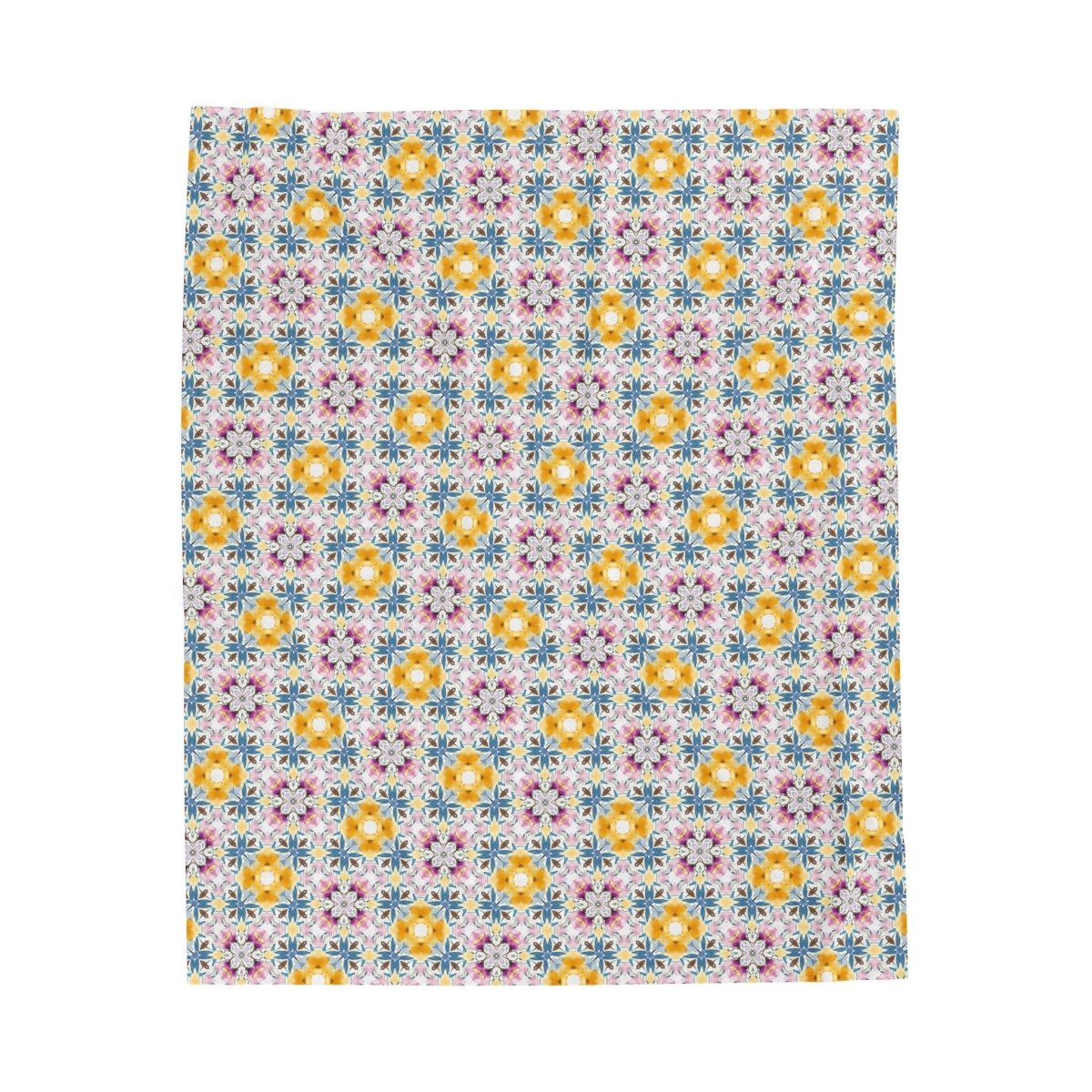 Aztec Retro Tile | Minky Throw Blanket - Minky Throw Blanket - Piccolo Fiore Prints