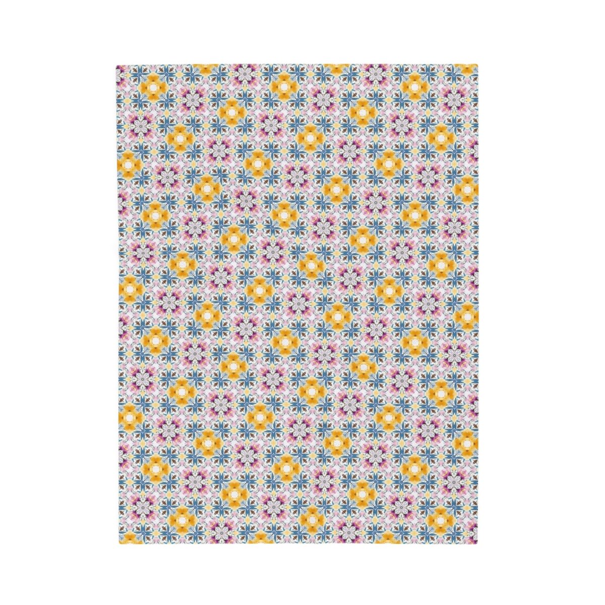 Aztec Retro Tile | Minky Throw Blanket - Minky Throw Blanket - Piccolo Fiore Prints