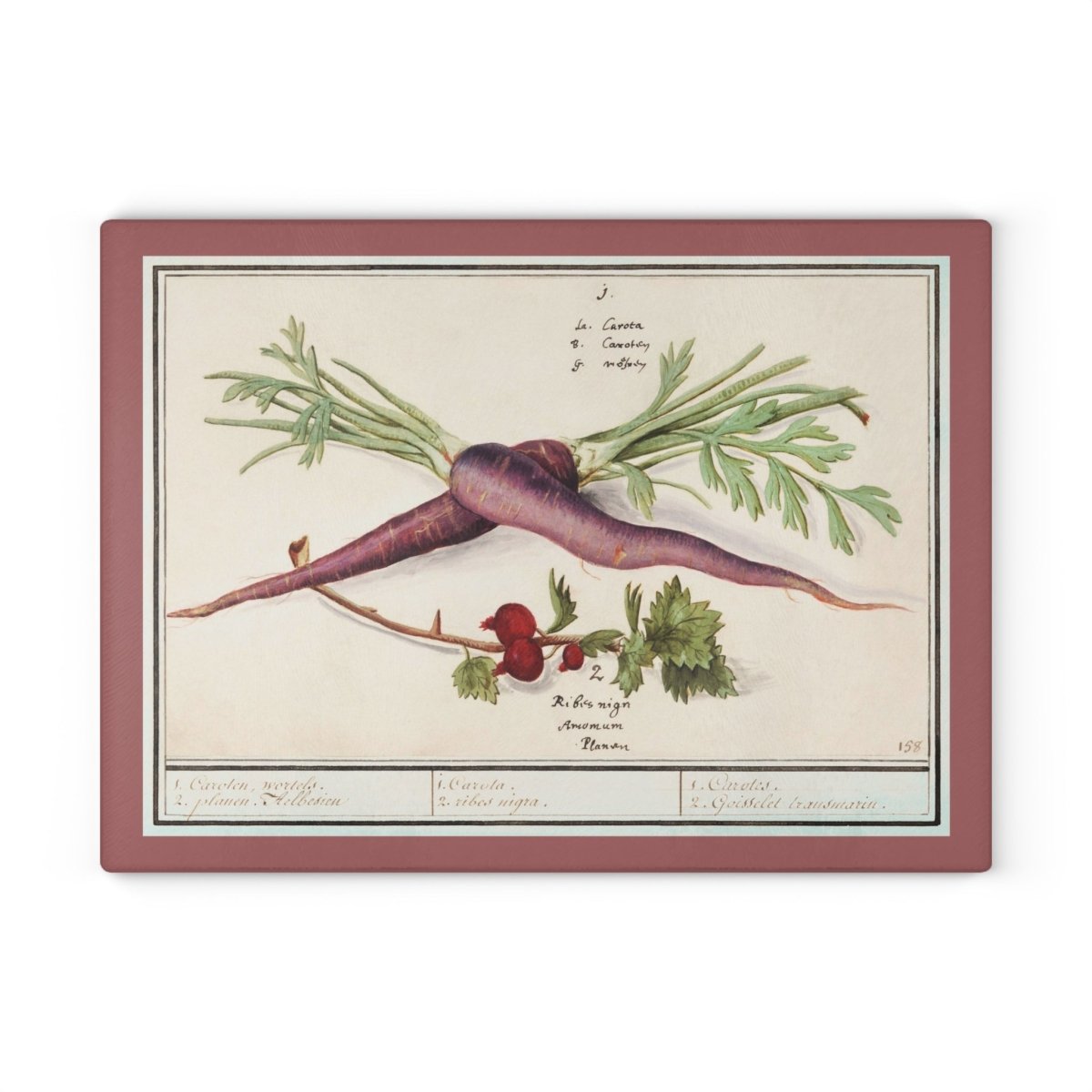 Beetroot | Glass Chopping Board - Glass Chopping Board - Piccolo Fiore Prints