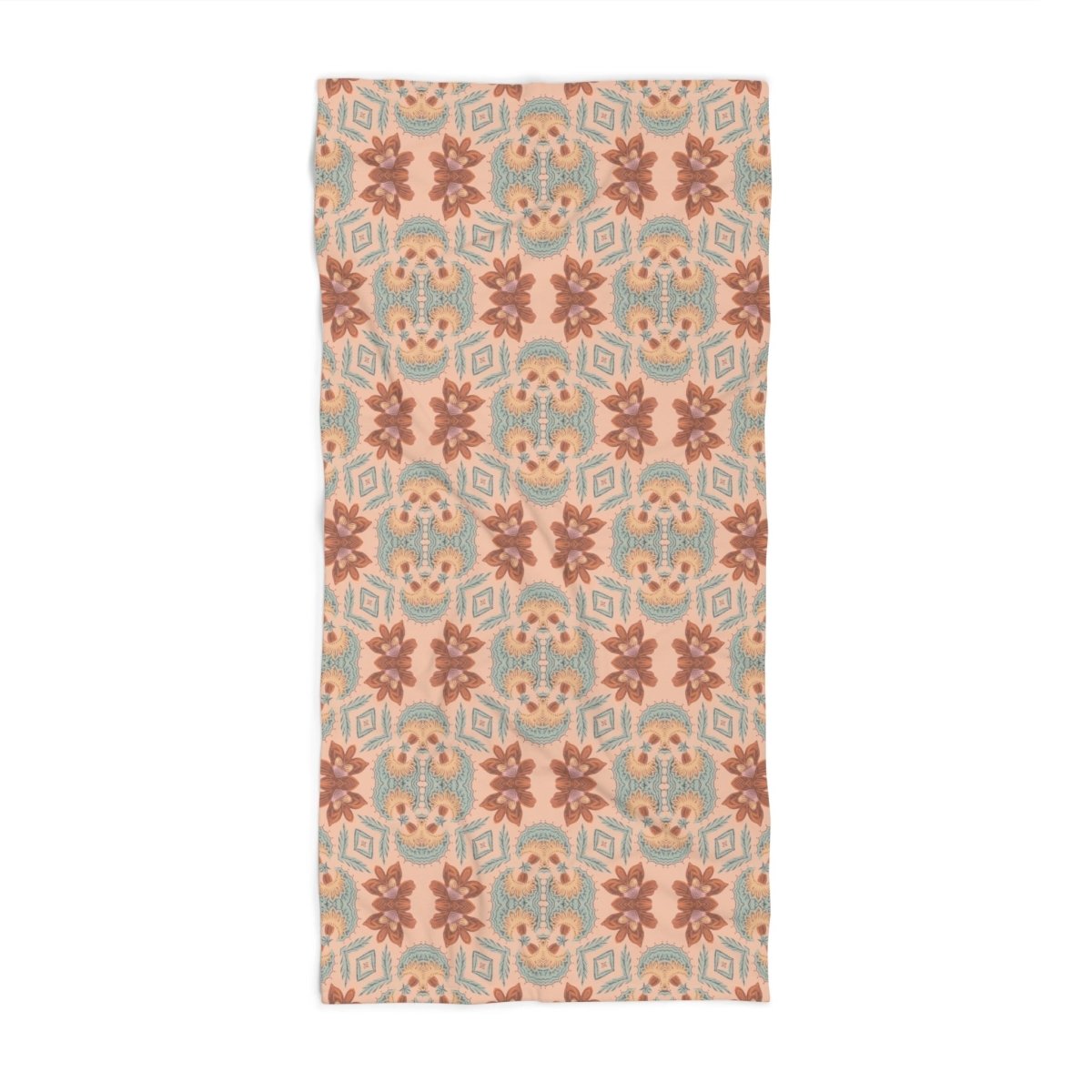 Bella Bouquet Floral Damask in Plaster Pink | Beach Towel - Beach Towel - Piccolo Fiore Prints