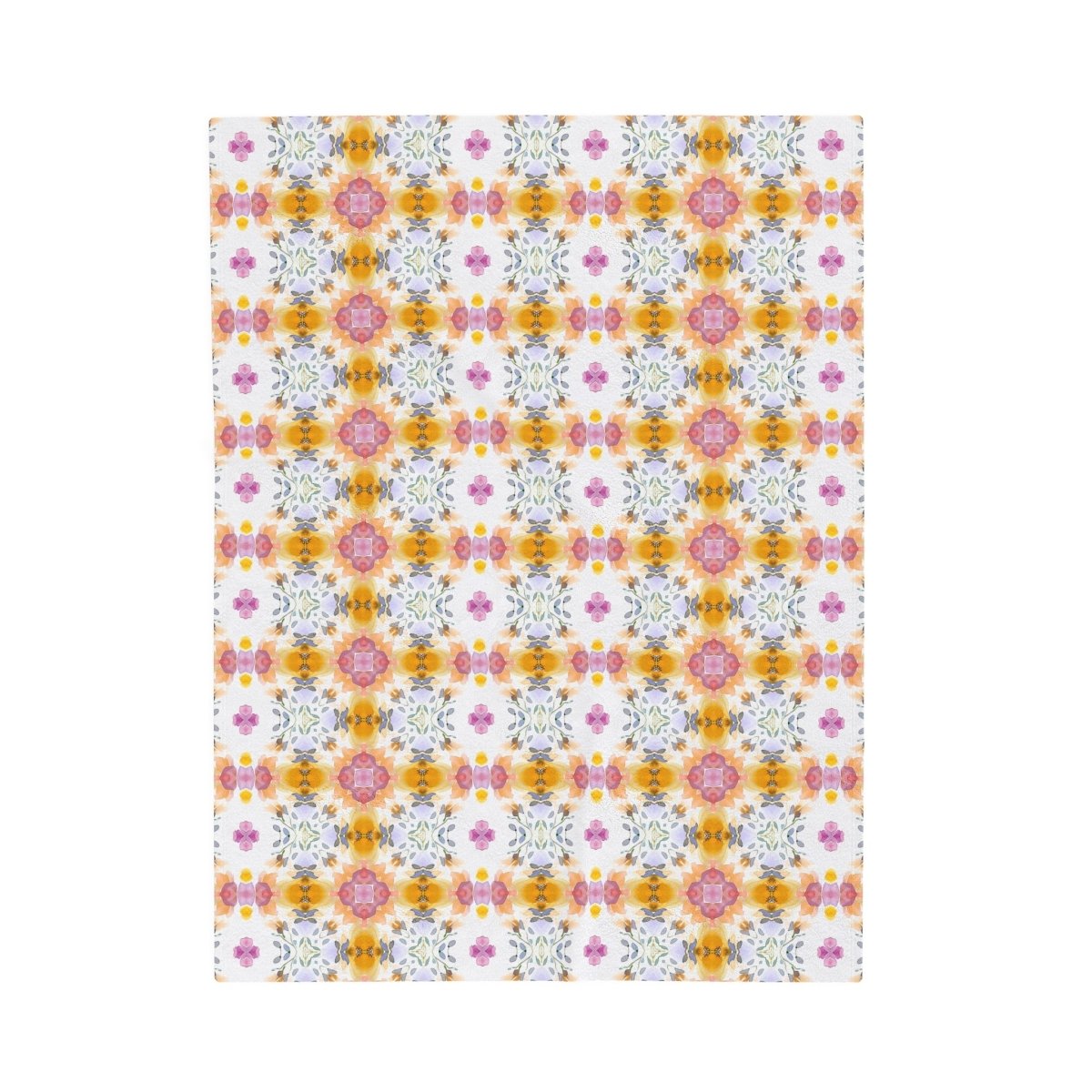 Blooming White | Minky Throw Blanket - Minky Throw Blanket - Piccolo Fiore Prints
