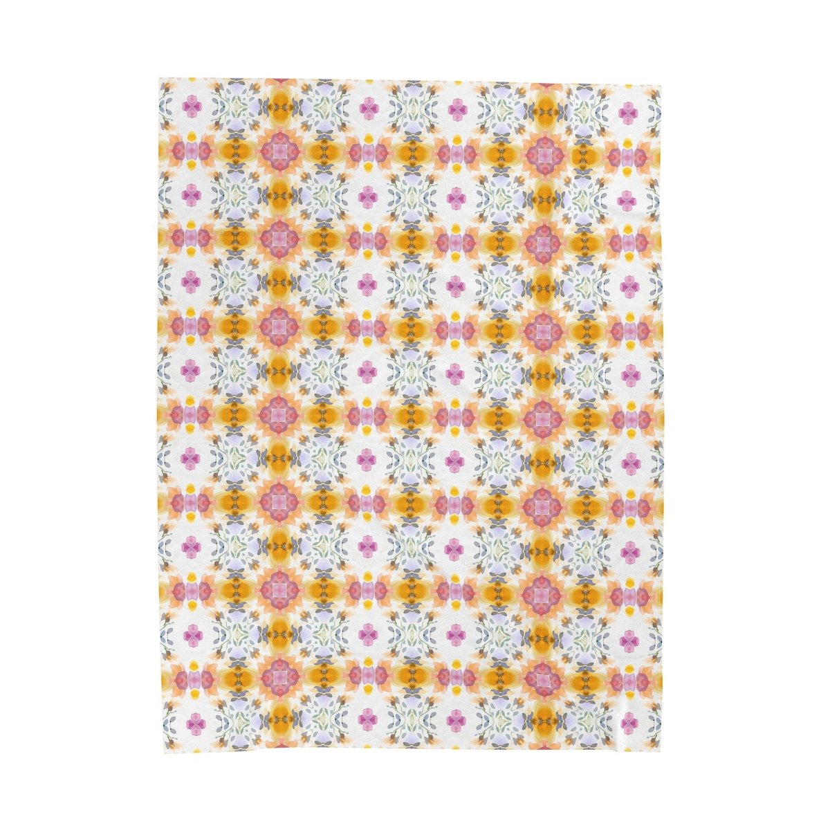 Blooming White | Minky Throw Blanket - Minky Throw Blanket - Piccolo Fiore Prints